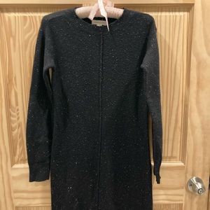 Nordstrom Treasure & Bond heathered black sweater dress XS